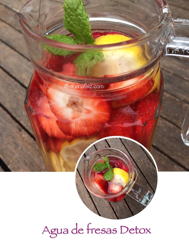 Agua Detox Fresas agua detox